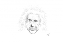 Albert Einstein karykatura