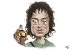 Frodo Baggins karykatura